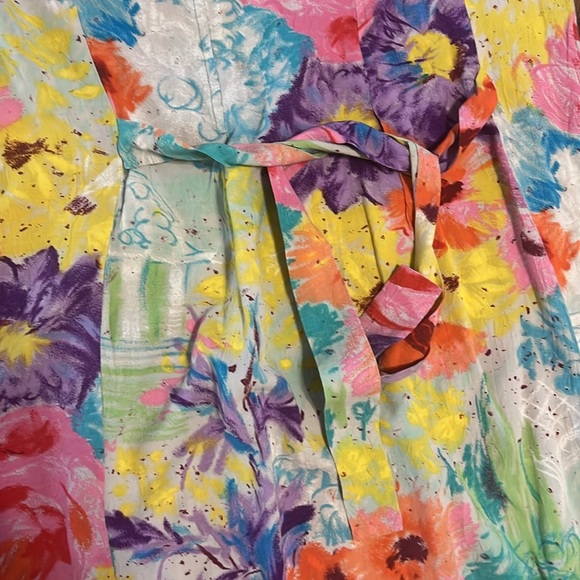 J Jams World Gazebo Floral Maxi Dress Women’s Small Short Sleeve Boho Resort - Picture 12 of 12